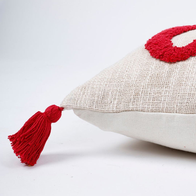 Scarlet Whispers Embroidered Cushion Cover media 7