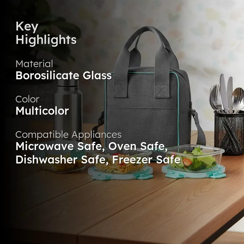 Irnex Lunch Box with Bottle & Lunch Bag - Five Piece Set media 2