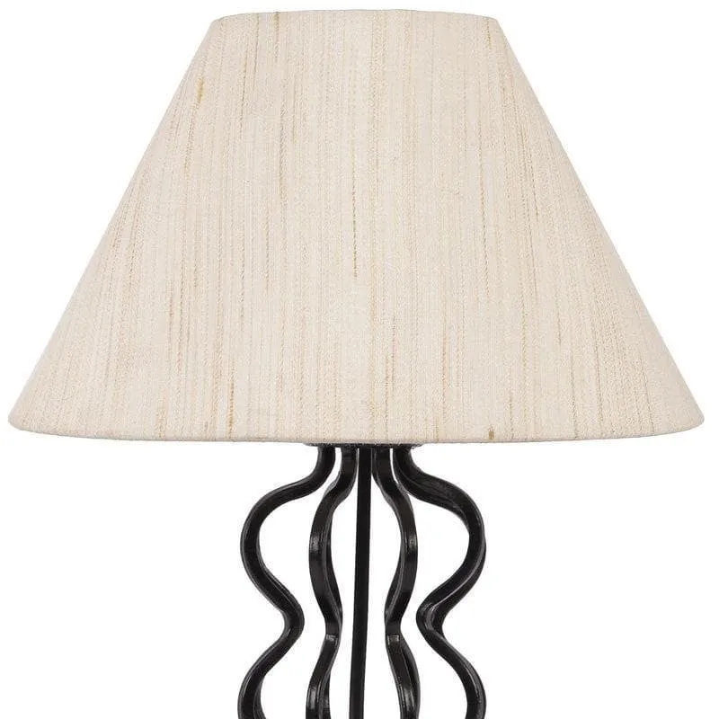 Iggly Wiggly Fabric Table Lamp - Beige,Black media 6