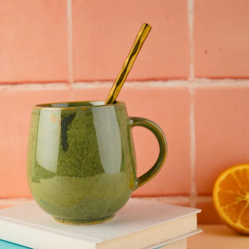 Blaina Ceramic Coffee Mug (350 mL) - Green media 1