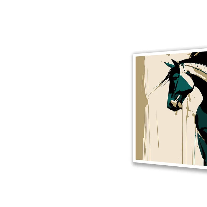 Stallion Lines Wall Art with White Frame media 4