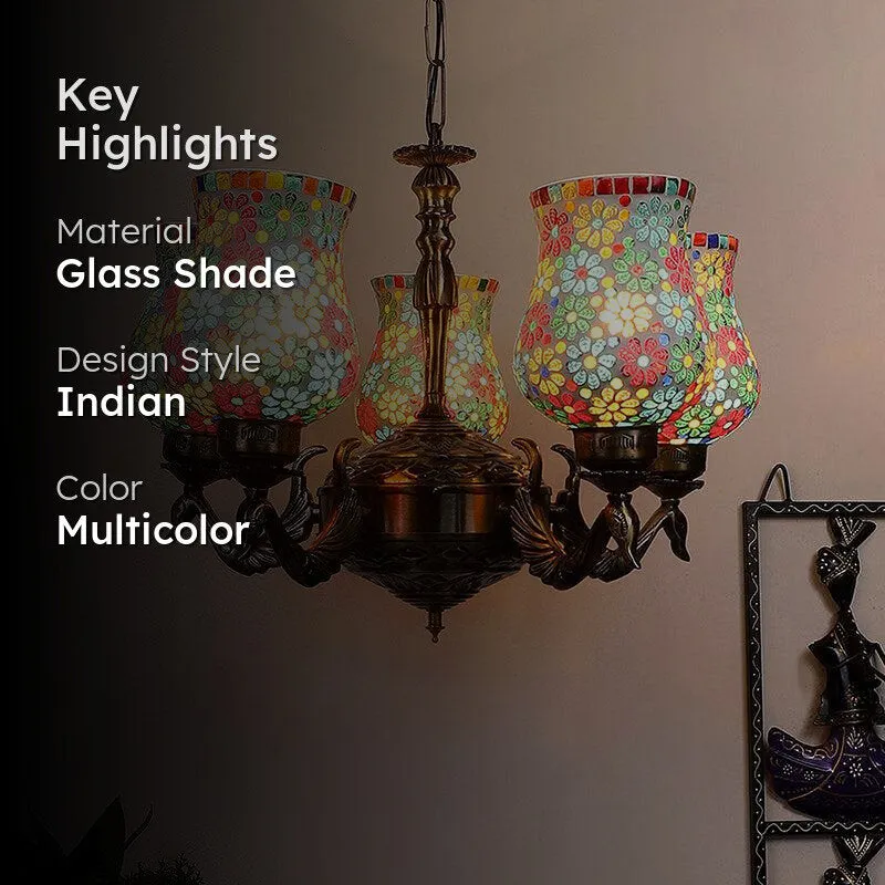 Bido Mayoora Mosaic Golden Antique Ceiling Lamp media 2