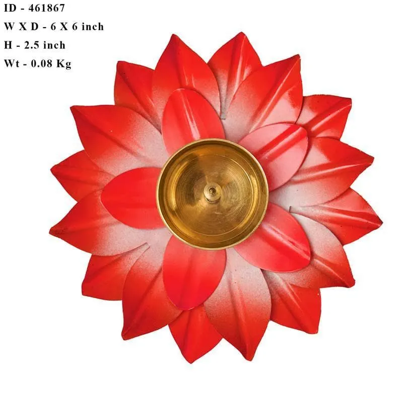 Sacred Bloom Diya- Red media 4
