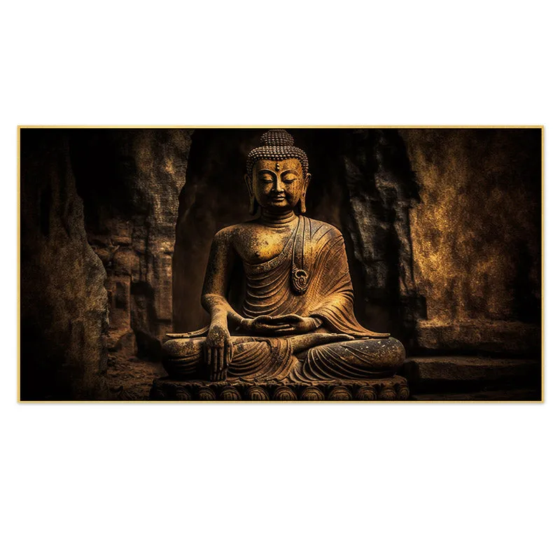 Gautam Buddha Spiritual Canvas Wall Painting media 5