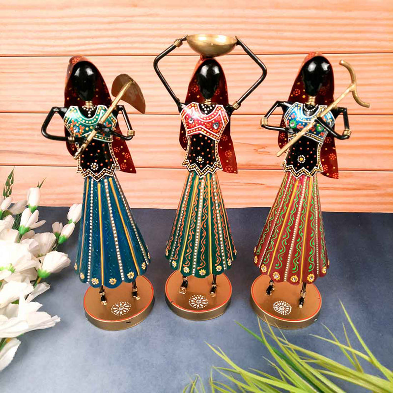 Ethnik Ladies Showpiece - Set Of Three