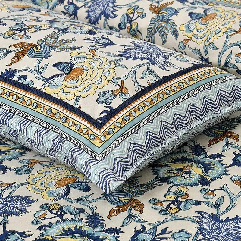 Yukta Printed Cotton Bedsheet (Blue) - 160 TC media 3