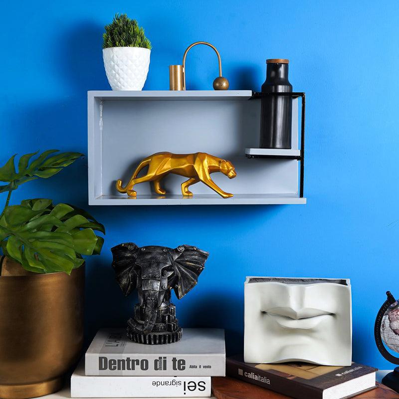 Ledge Line MDF & Metal Wall Shelf - Light Green media 5