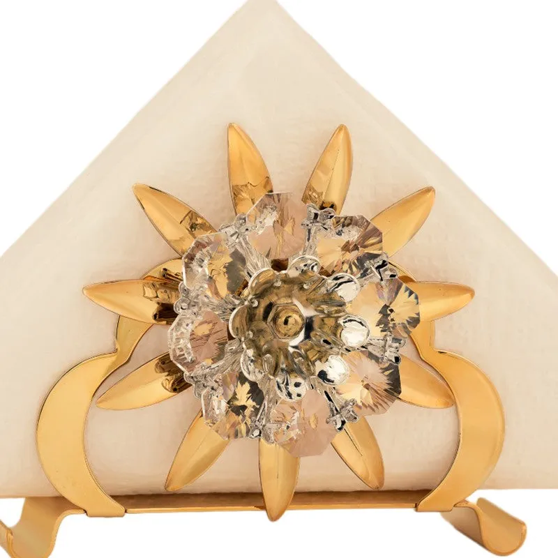 Opulent Floral 24K Gold Plated Mild Steel Tissue Holder media 5