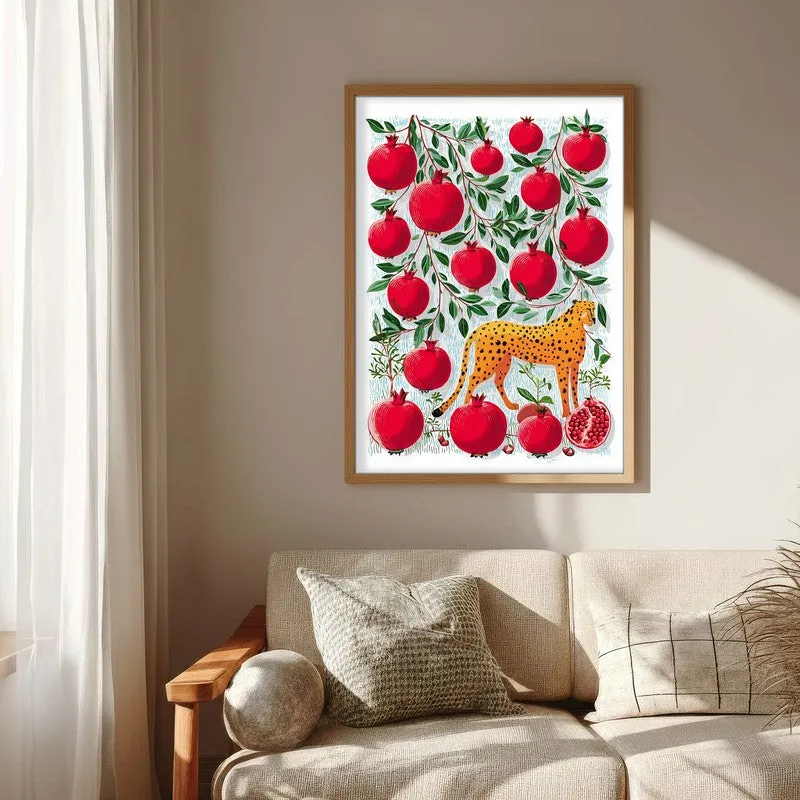 Scarlet Canvas Wall Painting - Brown Frame media 6
