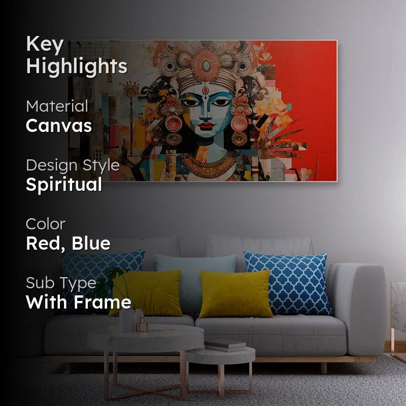 Abstract Lord Krishna Wall Painting media 2