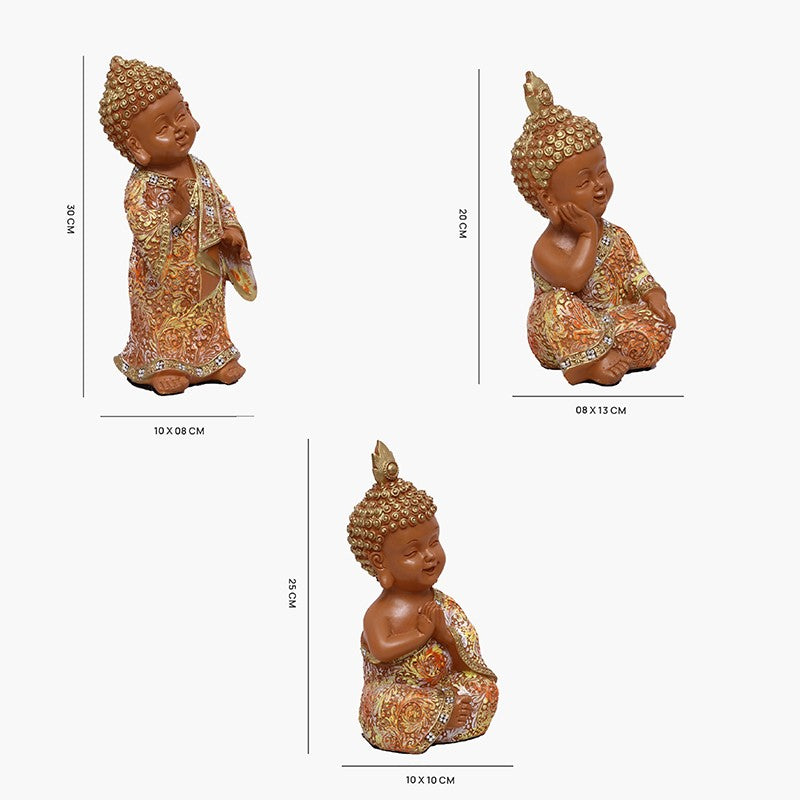 Harmony of Innocence Buddha Idol - Set Of Three media 10