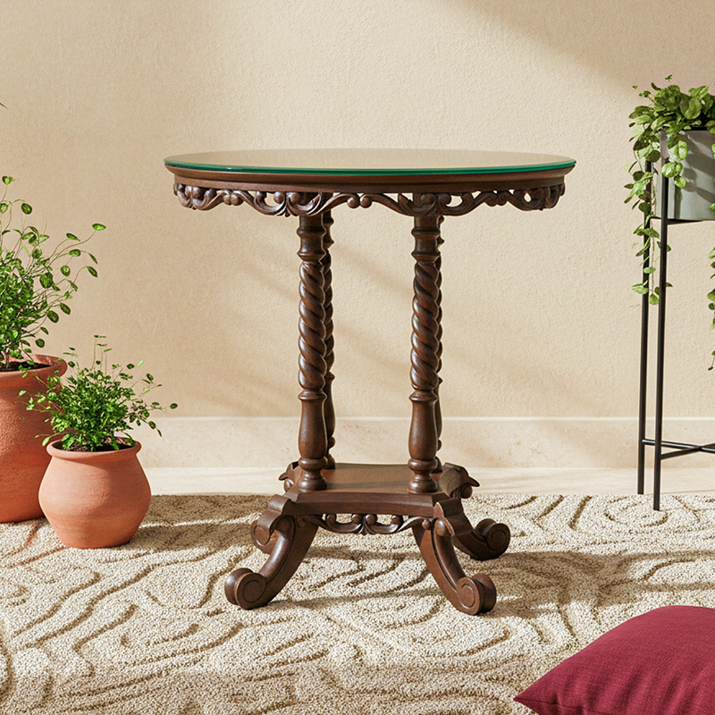Roho Teak Wood Console Table