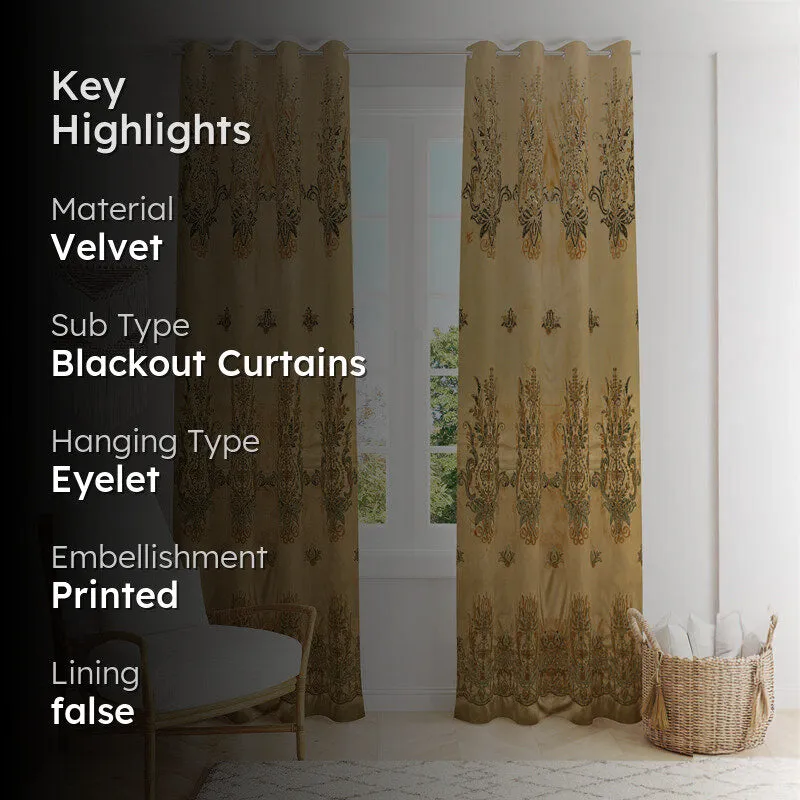 Golden Elegance Curtain - Set Of Two media 2