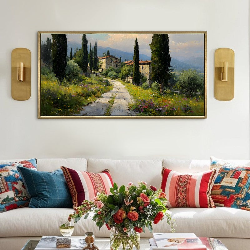 Serene Walk Canvas Wall Painting With Frame