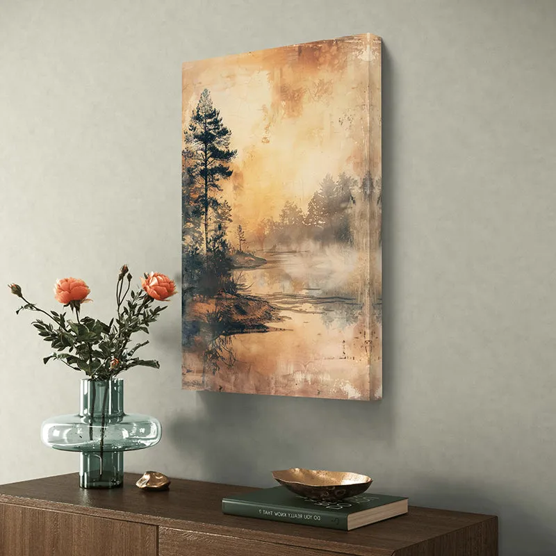 Misty Landscape Canas Wall Painting media 4