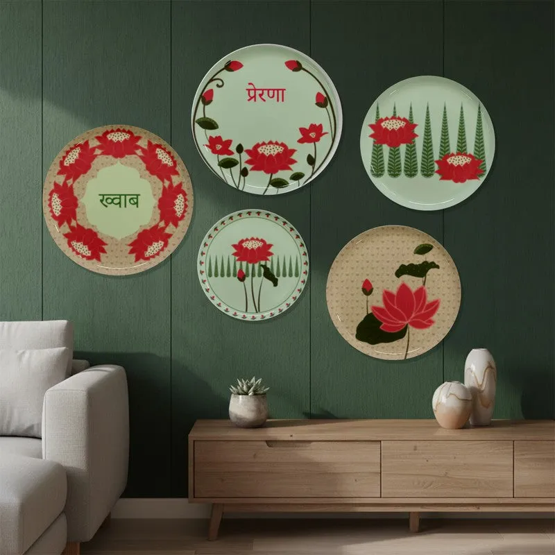 Petal Poetry Metal Wall Plates - Set Of Five media 3