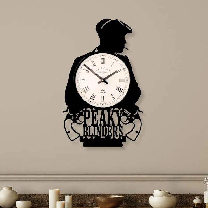 Peaky Blinders Steel Analog Wall Clock - Black media 1