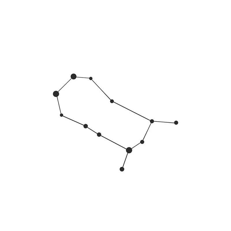 Gemini Constellation Black Iron Wall Accent media 3