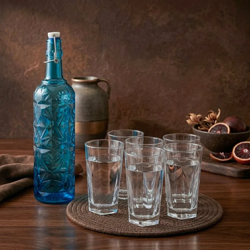 Neto 1000 mL Water Bottle With 300 mL Glass - Seven Piece Set media 4