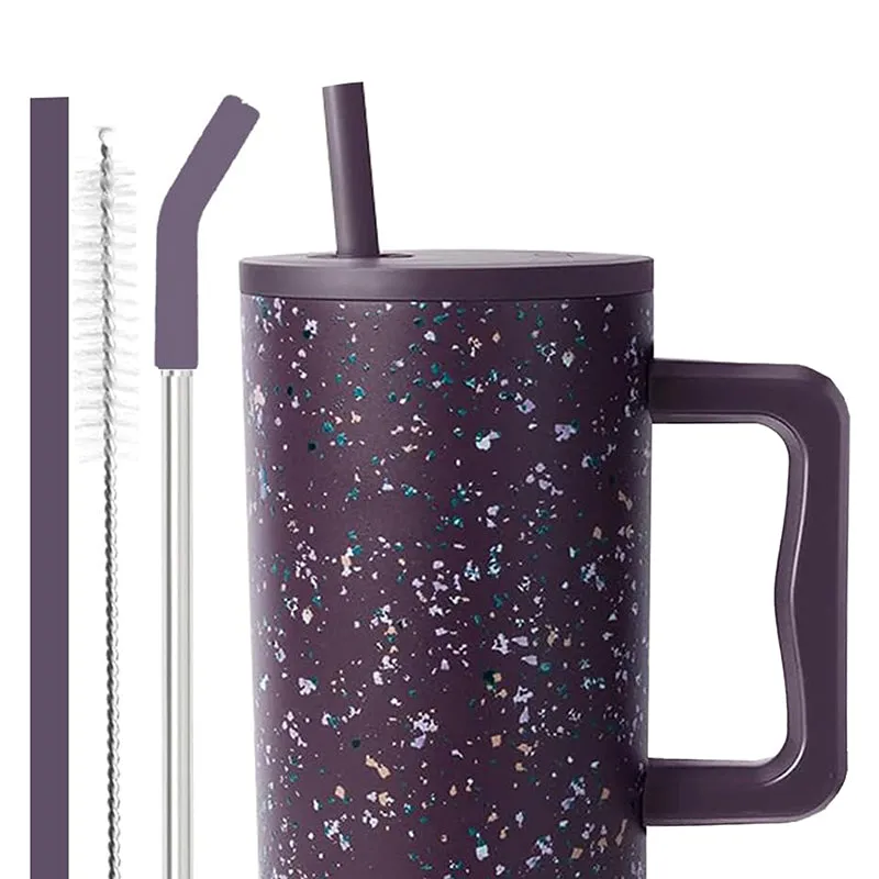 Pop Luxe Stainless Steel Tumbler (1200 ML) - Dark Purple media 5