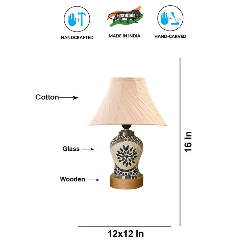Floranira I Pleated Wooden Table Lamp - Multicolor media 9
