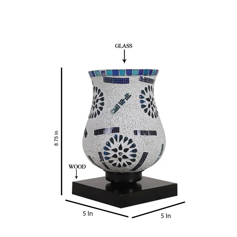 Gleamira Mosaic Glass Wooden Table Lamp - Multicolor media 9