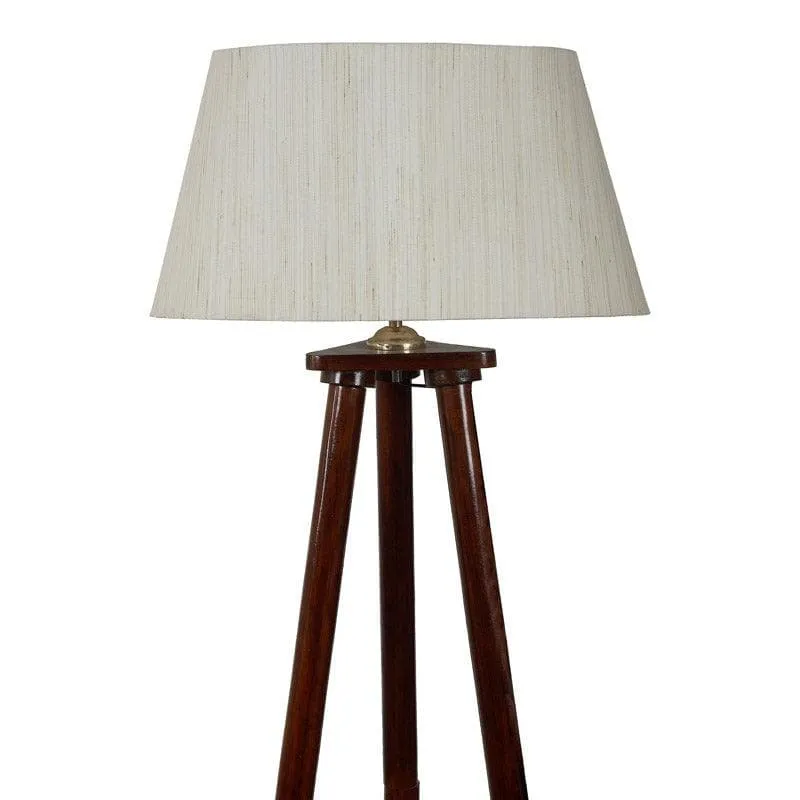 Samphire Floor Lamp With Shelf - White media 4
