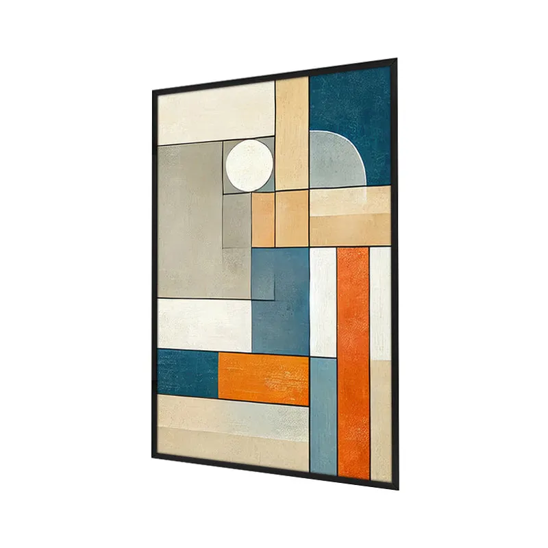 Fluid Geometry Wall Painting With Frame media 3