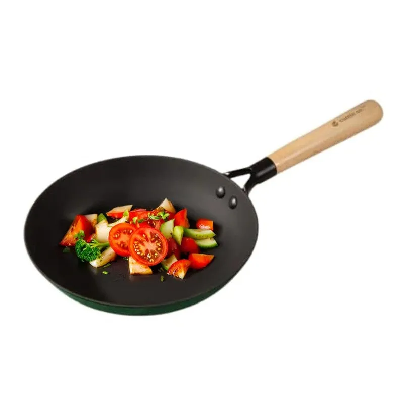 Cumin Co Enamel Cast Iron Frying Pan (Green) - 1500 mL media 3