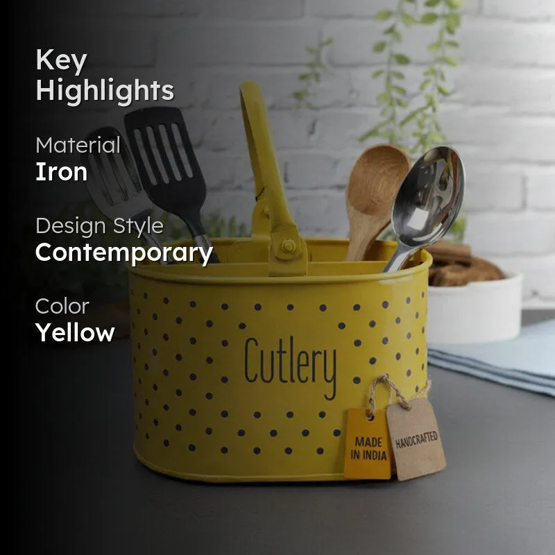 SmartStore Space-Saving Multi-Use Cutlery Stand - Yellow media 2