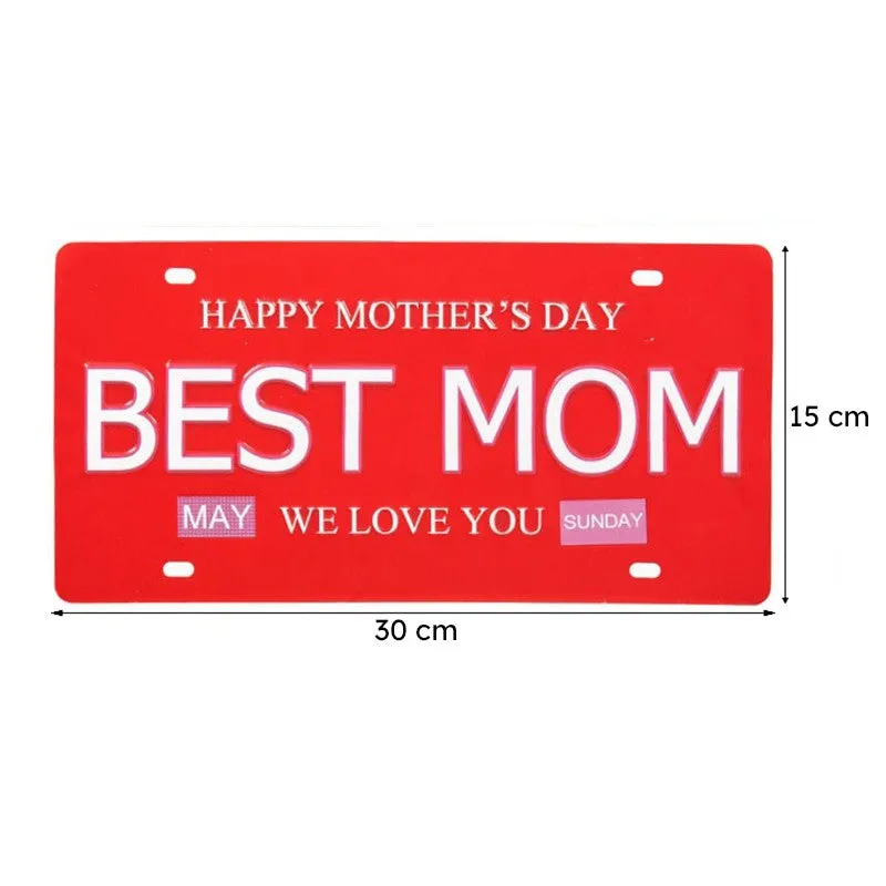 Happy Mothers Day Sign Plate Metal Wall Accent media 8