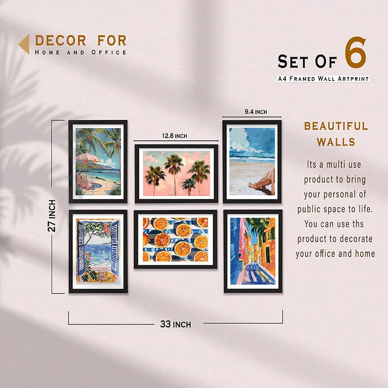 Tropical Vacation Wall Art - Set Of Six media 6