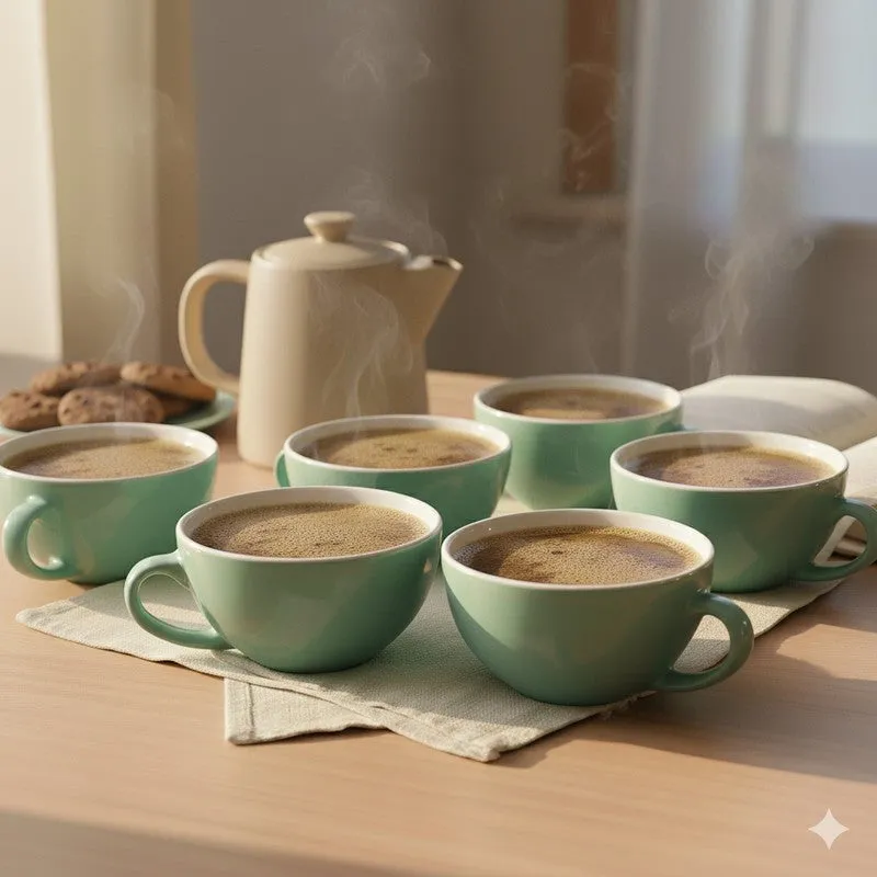 Zen Ceramic Tea Cup (240 mL Each) - Set Of Six media 1