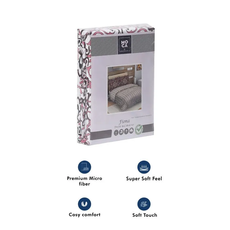 Monte Carlo Petal Aura Cotton Bedsheet (Brown,White) - 104 TC media 11
