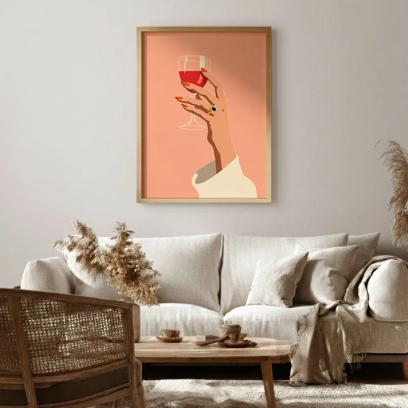 Sipressa Canvas Wall Painting - Brown Frame media 1