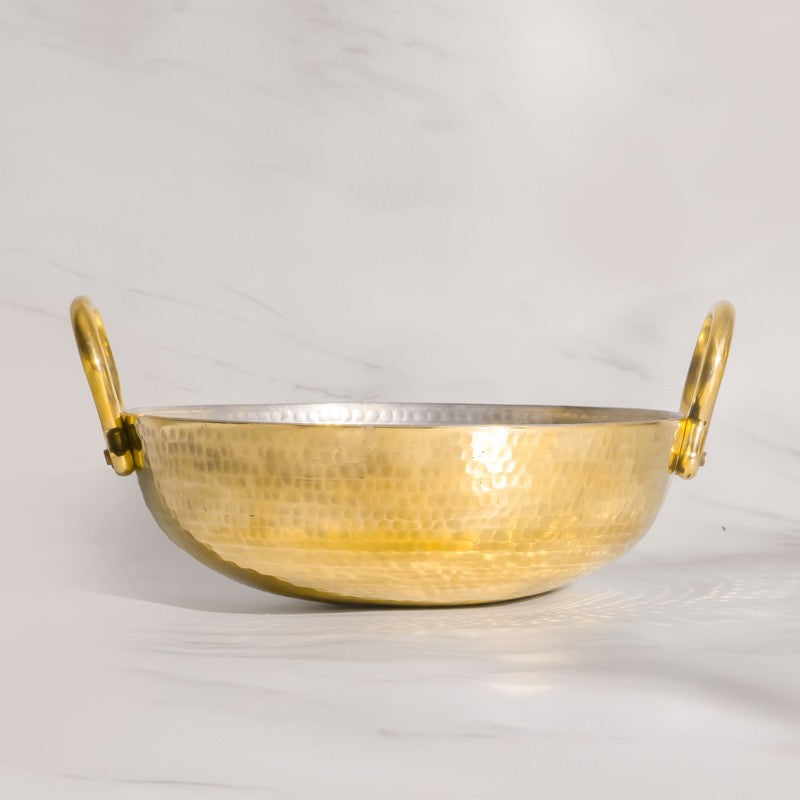 Aurelia Glossy Brass Kadhai - 1500 mL media 3