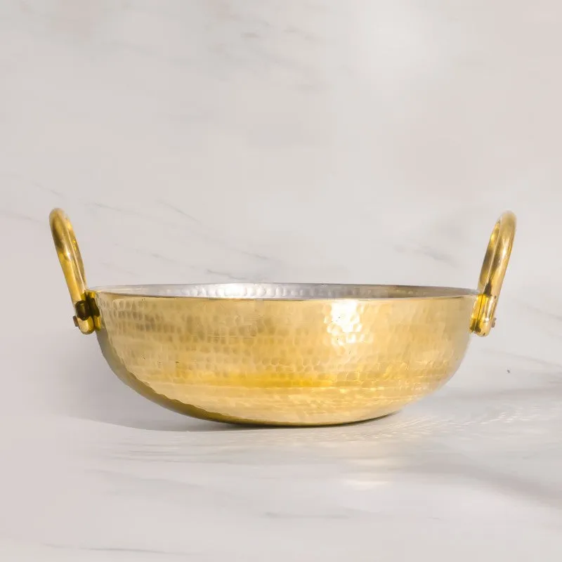 Aurelia Glossy Brass Kadhai - 1500 mL media 3