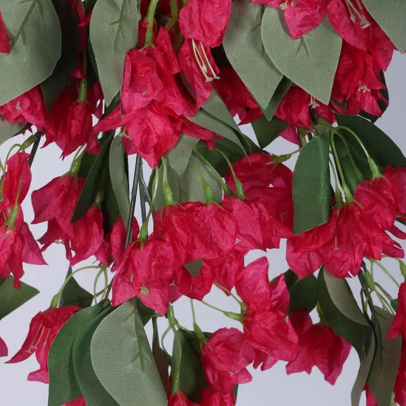 Faux Lush Hanging Bougainvillea - Red - 2.5 Feet media 6