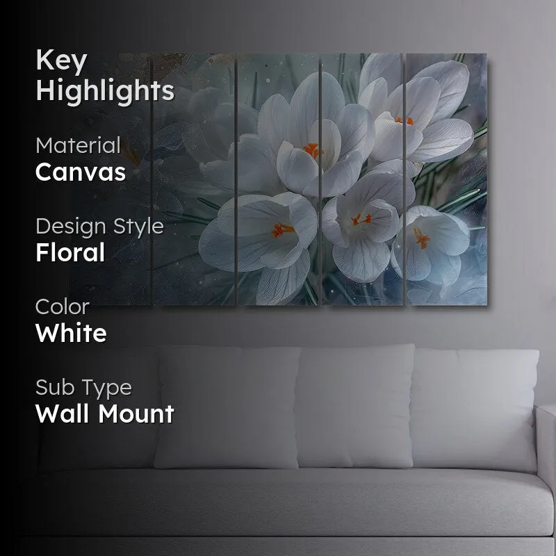 Bauhinia Whimsy Canvas Wall Art - Set Of Five media 2