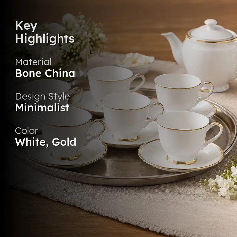 Maverina Cup & Saucer (125 ML) - Twelve Piece Set media 2