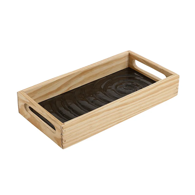 Nyma Serving Tray - Black & Beige media 6