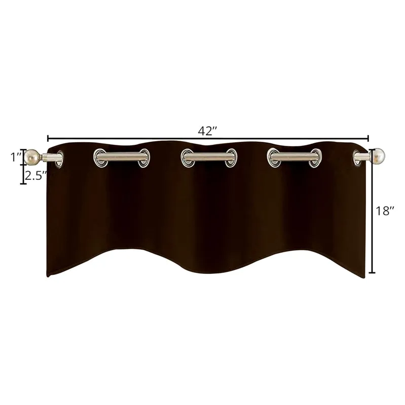 Vienna Pleated Curtain Valance (Cocoa Brown) - Set Of Two media 7