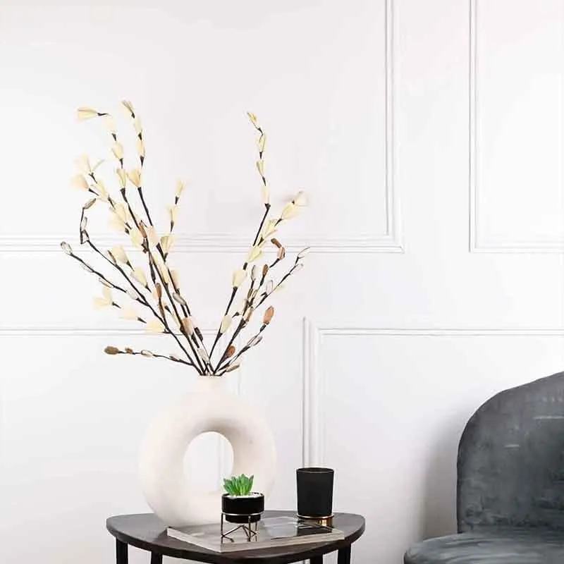 Boho Donut Vase - White media 1