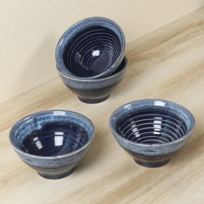 Savora Snack Bowl (Blue,400 mL Each) - Set Of Four media 4