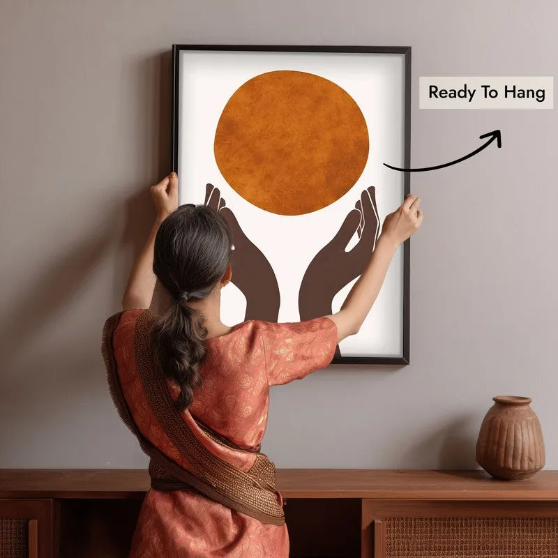 Holding the Sun Canvas Wall Painting With Black Frame media 6