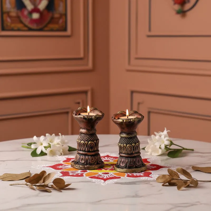 Marigold Halo Tealight Holder - Set Of Two media 5