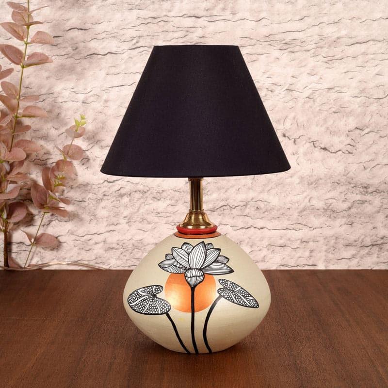 Silver Bloom Terracotta Table Lamp - Multicolor media 3