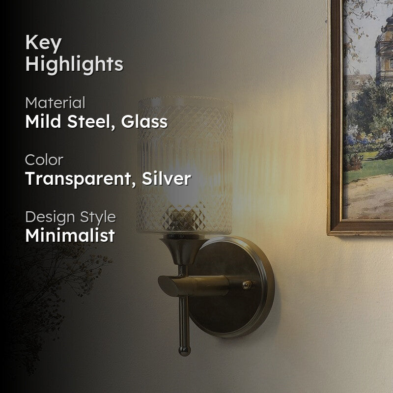 Beloria Elegant Glass Wall Lamp media 2