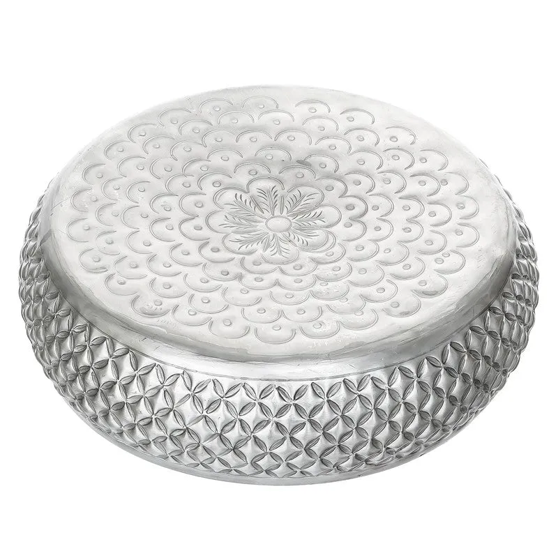 Artisan Hammered Metal Urli - Silver media 6