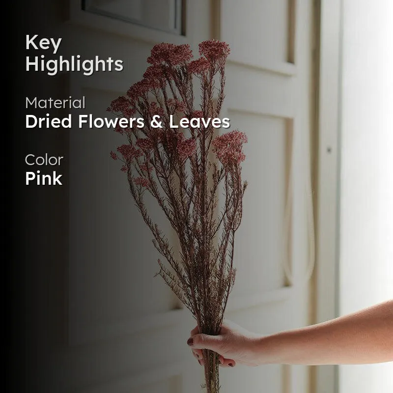 Artificial Rice Flower Stem (Pink) - Set Of Three media 2